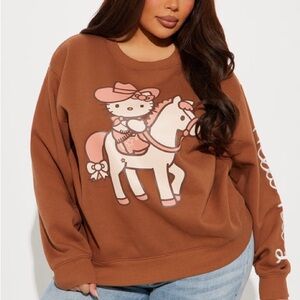 NWT Hello Kitty Desert Rider Oversized Sweatshirt 3X